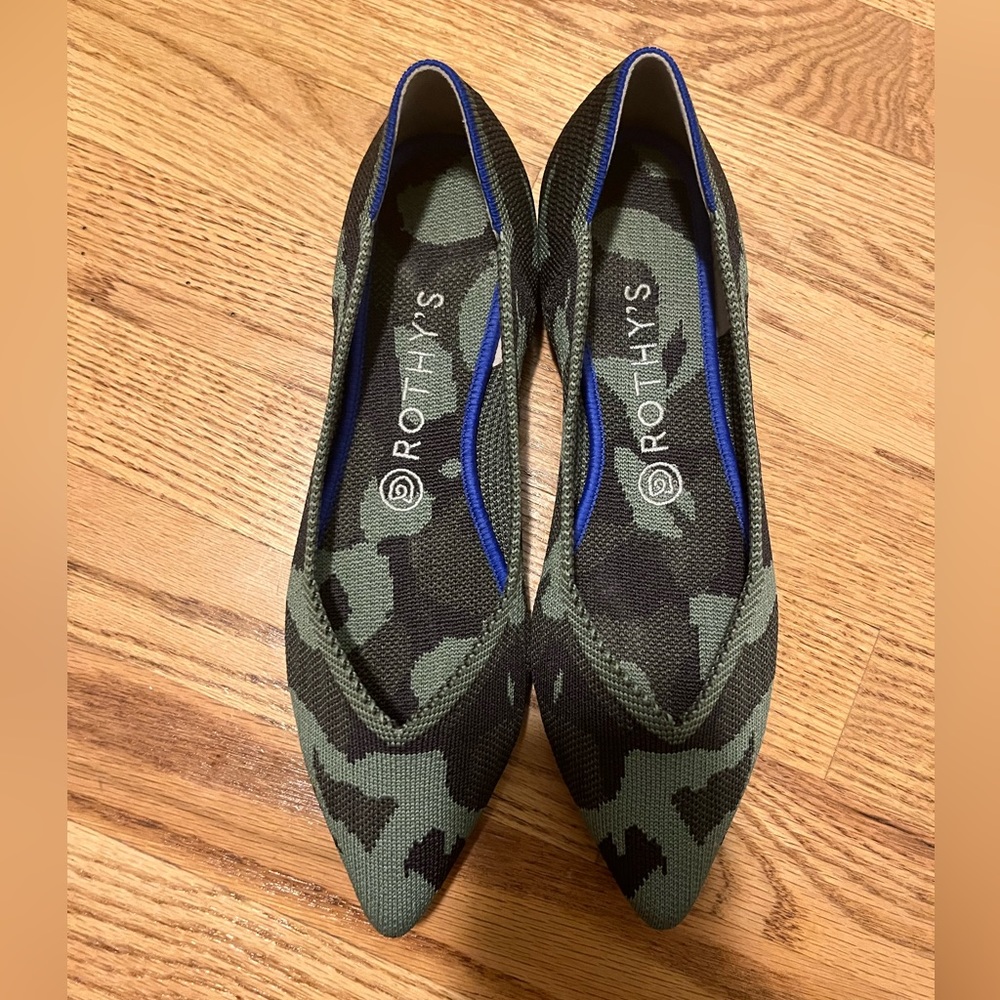 Rothy’s Olive Camo Points size 9 - Picture 1 of 4